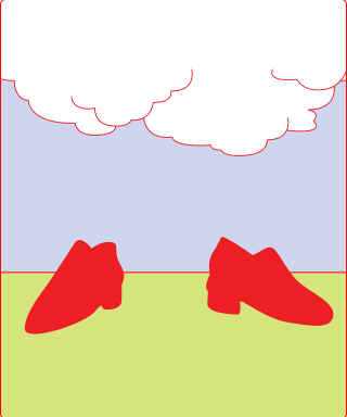 red shoes and clouds