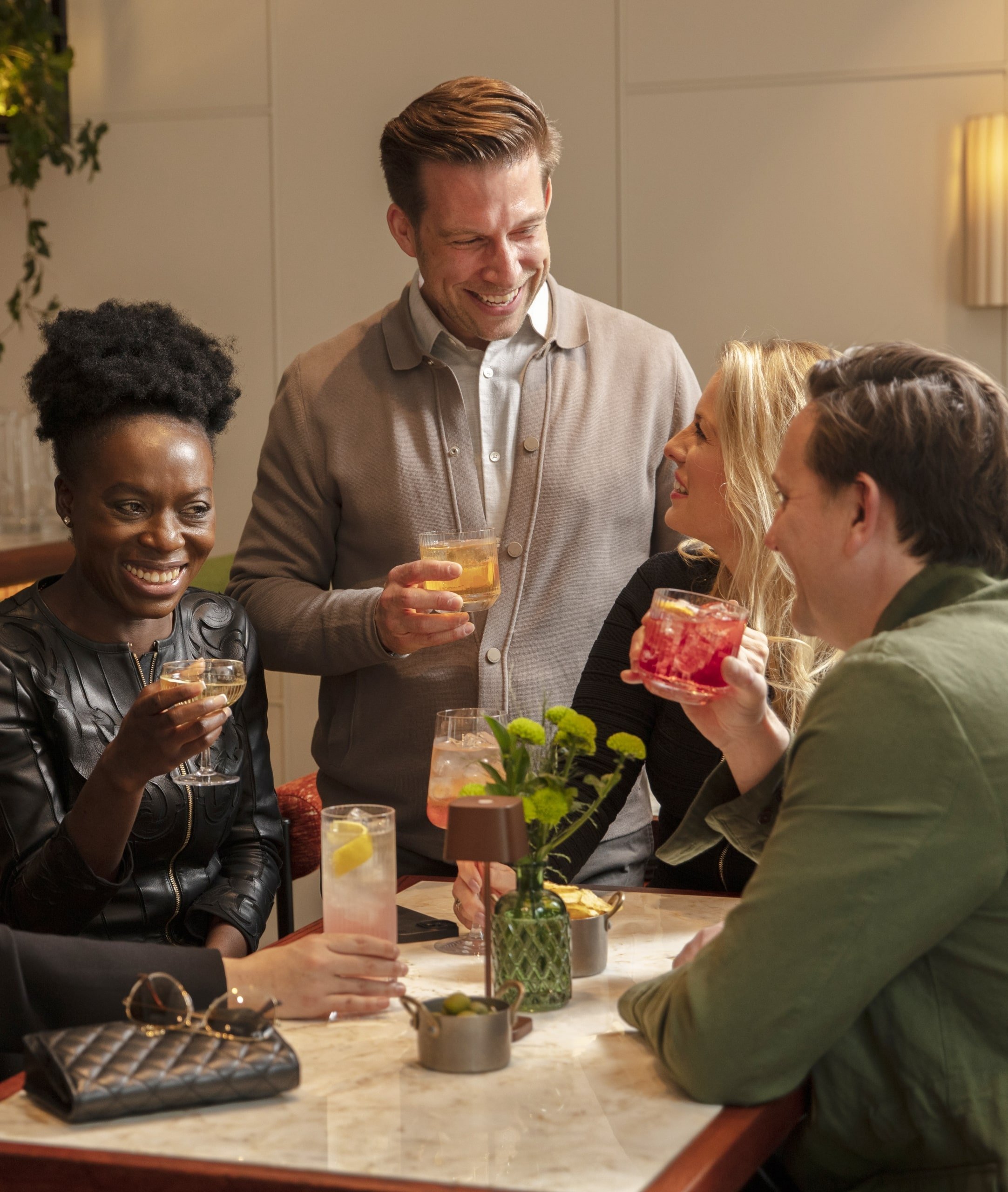 Guests having drinks together