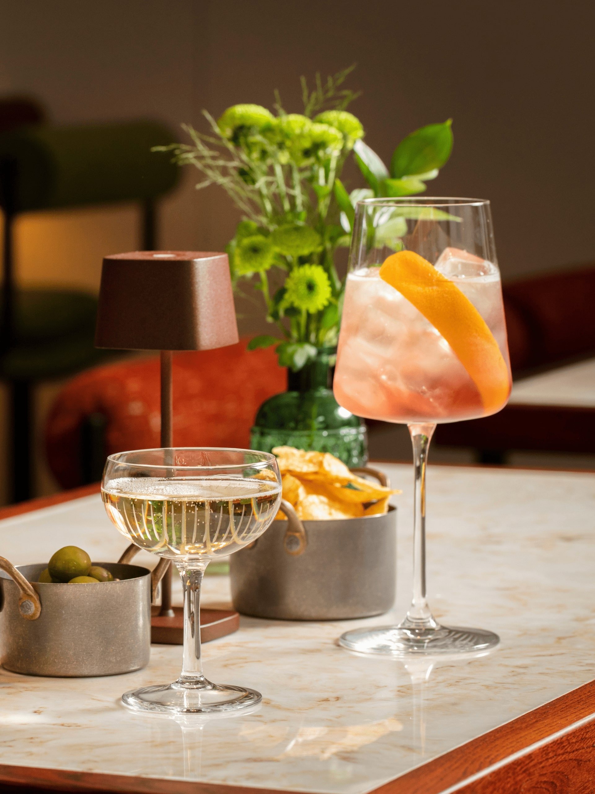 Image of wine glasses with drinks