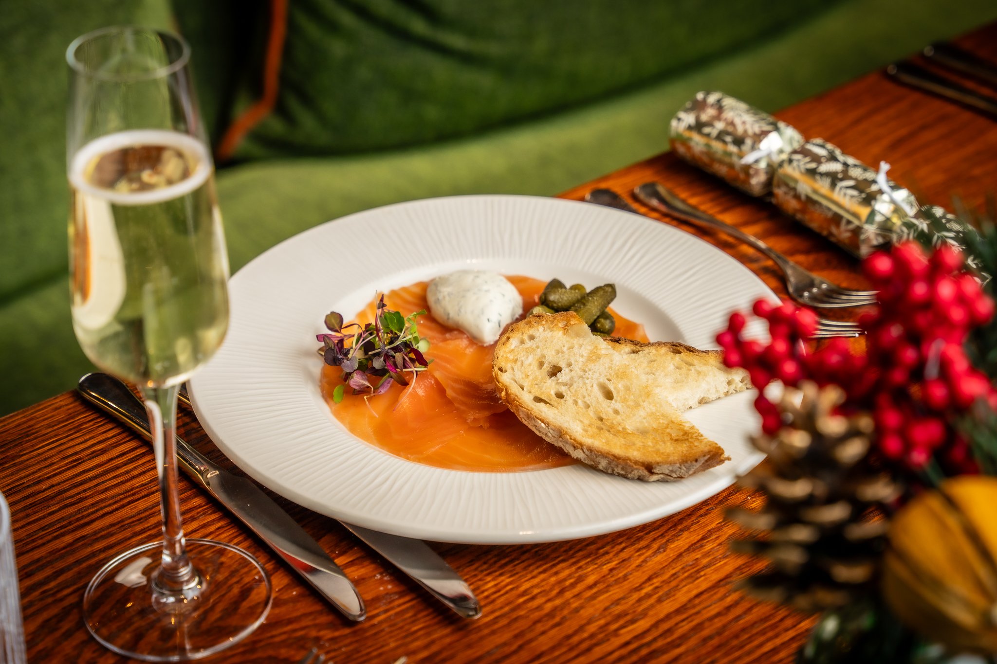 Smoked Salmon from the festive menu