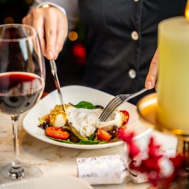 Burrata from the festive menu