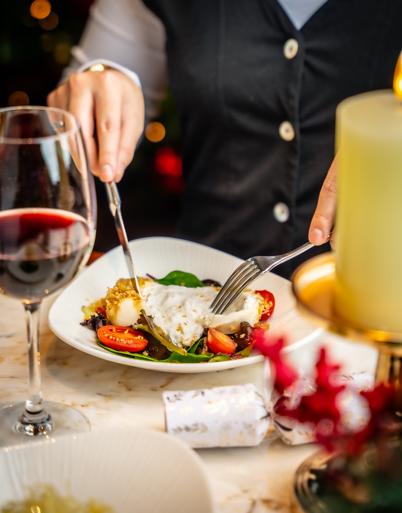 Burrata from the festive menu