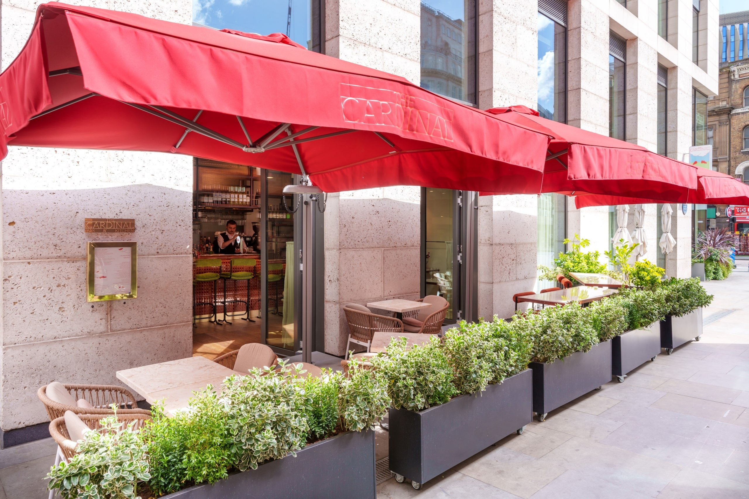 The Cardinal outdoor terrace